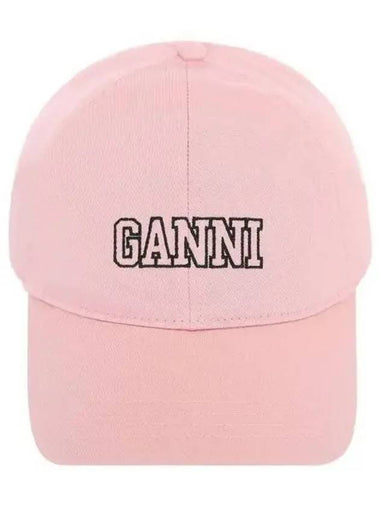 Embroidered logo cotton sweet lilac ball cap 271289 - GANNI - BALAAN 1