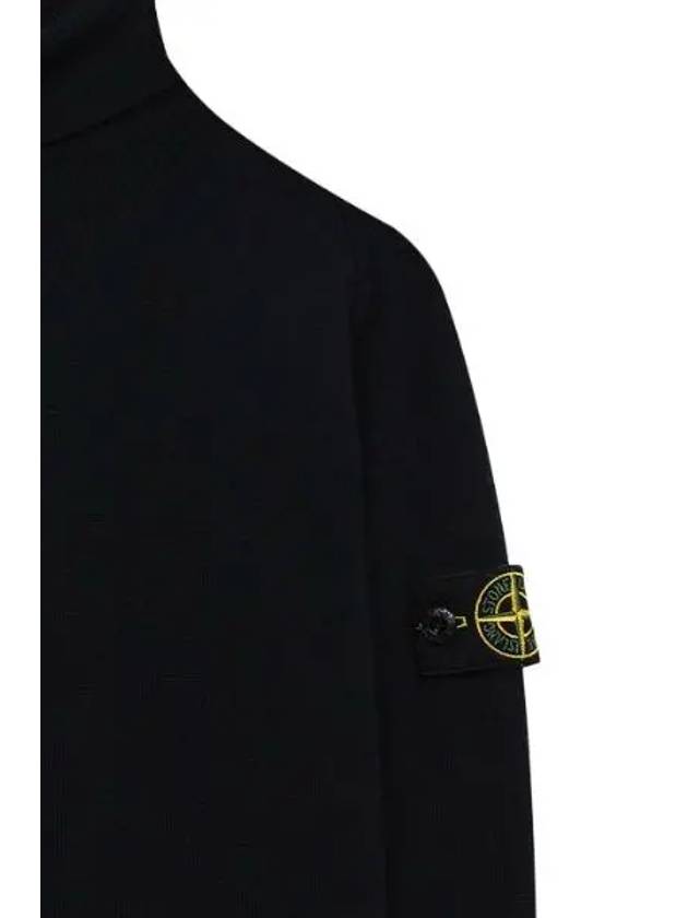 Patch turtleneck black kids knit 7316503A4 V0029 - STONE ISLAND - BALAAN 4