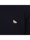 Baby Fox Patch Cosy Round Neck Pullover Wool Knit Top Navy - MAISON KITSUNE - BALAAN 9