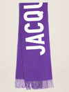 L'Echarpe Fringe Logo Virgin Wool Muffler Purple - JACQUEMUS - BALAAN.