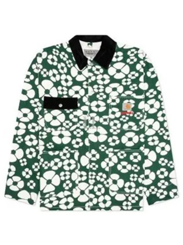 Floral Print Jacket Green - MARNI - BALAAN 2