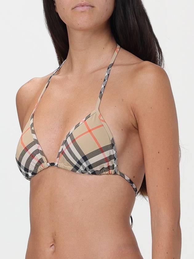 Check Pattern Bikini Top Beige - BURBERRY - BALAAN 5