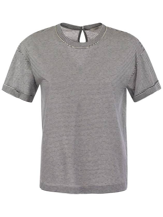 Lightweight striped jersey T-shirt and Punto Luce - PESERICO - BALAAN 1