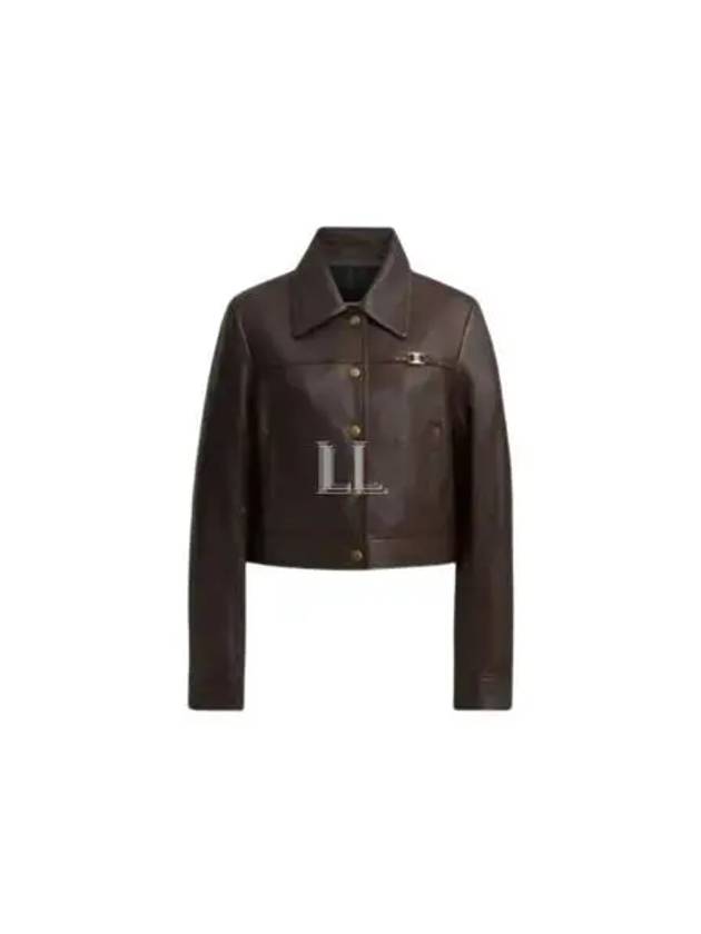 Heritage C Snap Front Shrunken Jacket Brown - COACH - BALAAN 2