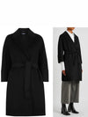 Arona Belt Virgin Wool Single Coat Black - MAX MARA - BALAAN 3