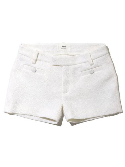 Boucle Shorts White - AMI - BALAAN 2