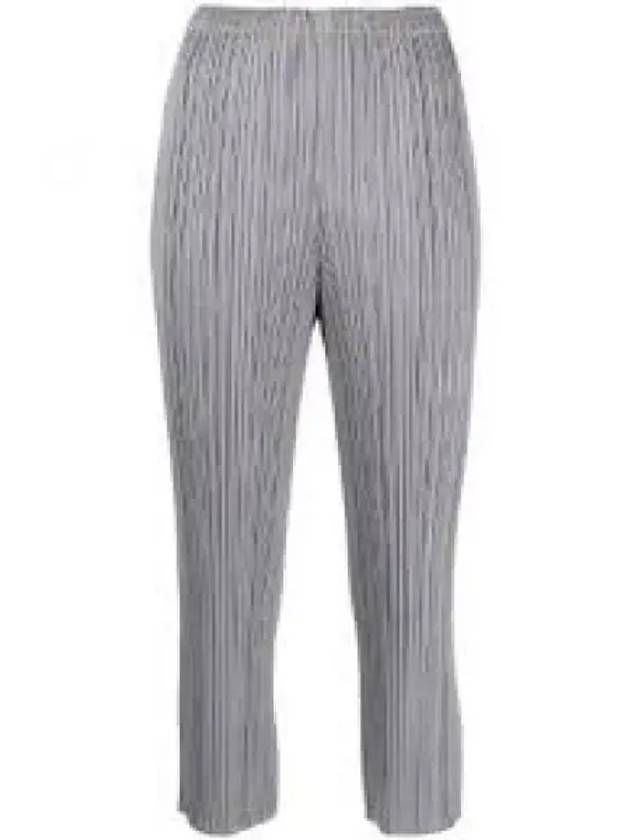 Pleated Basic Crop Pants Grey - ISSEY MIYAKE - BALAAN 2