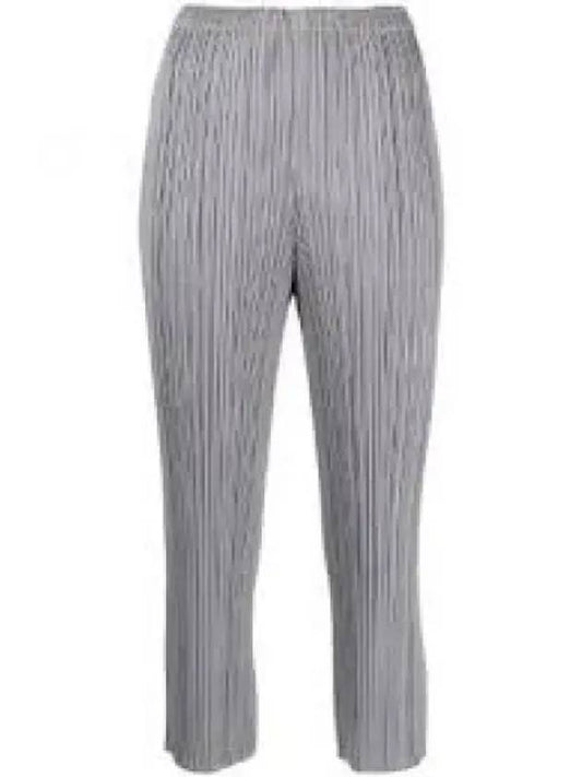 Pleated Basic Crop Pants Grey - ISSEY MIYAKE - BALAAN 2