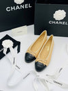 Classic ballerina flat shoes black beige two tone G02819 - CHANEL - BALAAN 1