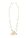 One Row Pearl Bas Relief Necklace Gold - VIVIENNE WESTWOOD - BALAAN 3