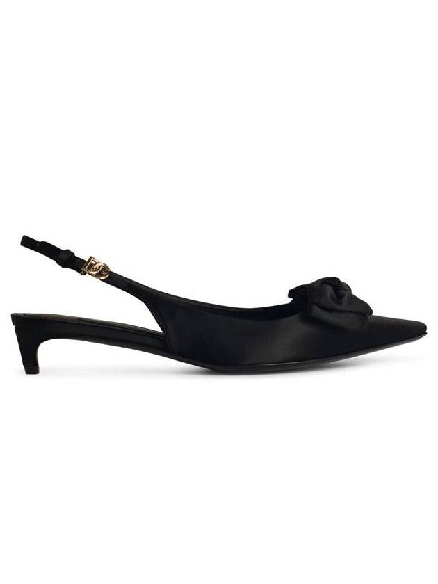 Dolce & Gabbana Black Silk Blend Slingbacks - DOLCE&GABBANA - BALAAN 1