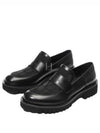 V Logo Chain Leather Loafers Black - VALENTINO - BALAAN 2