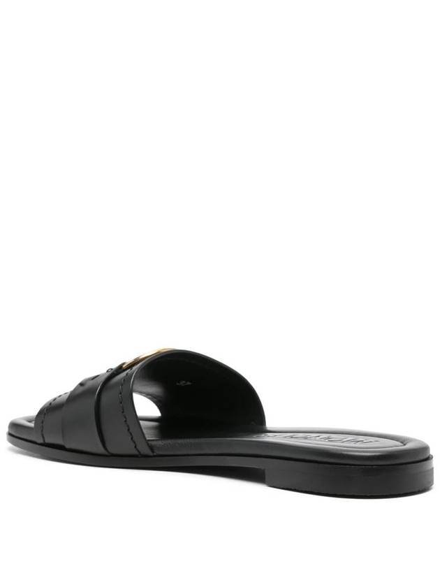 Bell Leather Slippers Black - MONCLER - BALAAN 4