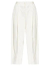 SN Bottega Veneta White wide tapered leg trousers with a fl 799335 V4CS0 3043F - BOTTEGA VENETA - BALAAN 2