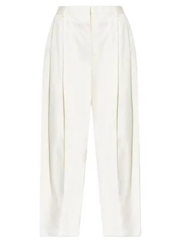 SN Bottega Veneta White wide tapered leg trousers with a fl 799335 V4CS0 3043F - BOTTEGA VENETA - BALAAN 2