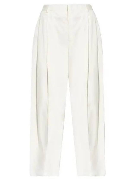 SN Bottega Veneta White wide tapered leg trousers with a fl 799335 V4CS0 3043F - BOTTEGA VENETA - BALAAN 2