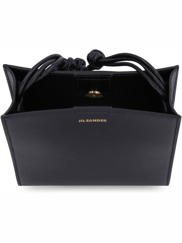 Tangle Smooth Leather Small Cross Bag Black - JIL SANDER - BALAAN 7