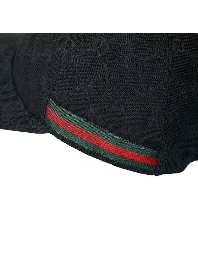 Original GG Web Supreme Canvas Baseball Ball Cap Black - GUCCI - BALAAN 9