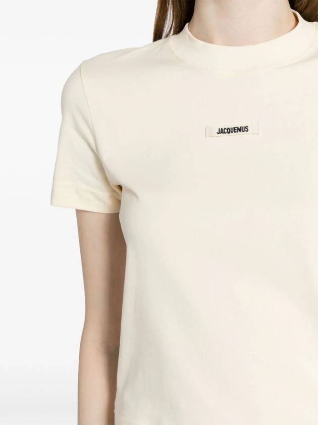 Le Gros Grain Short Sleeve T-Shirt Light Beige - JACQUEMUS - BALAAN 6