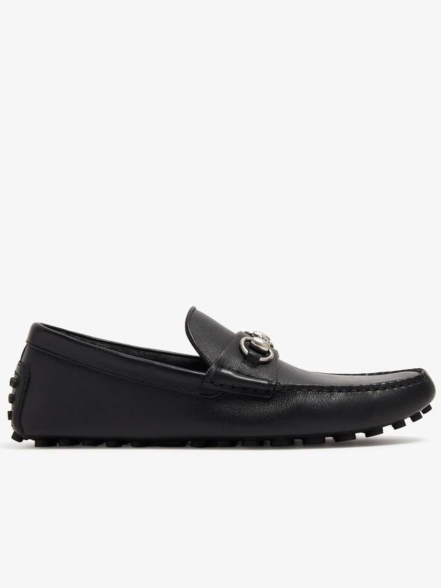 Horsebit Leather Driving Shoes Black - GUCCI - BALAAN 2