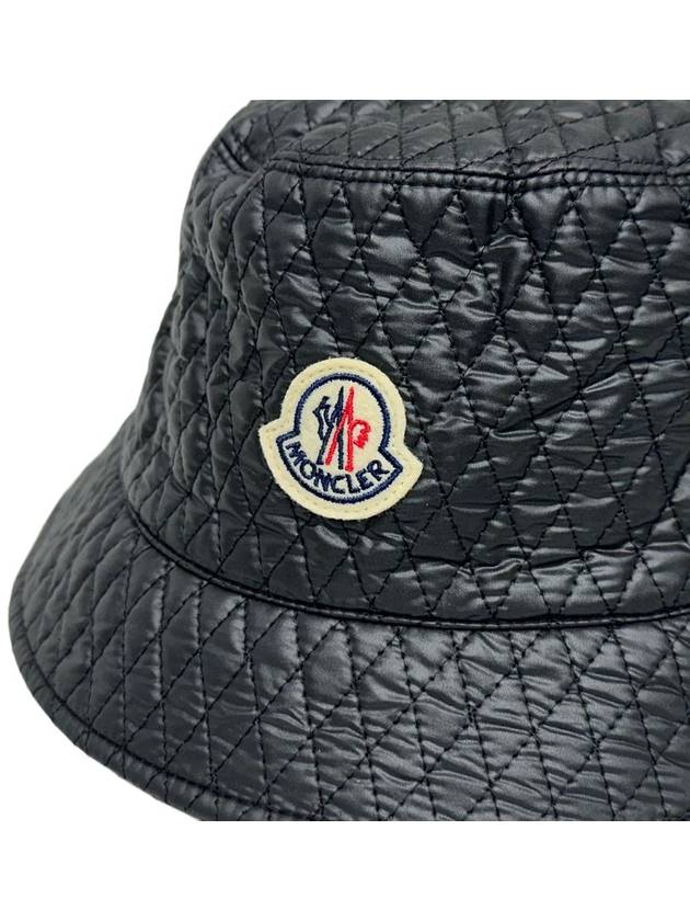 Quilted Nylon Bucket Hat Black - MONCLER - BALAAN 4