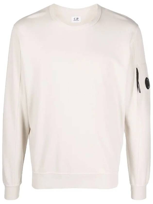 Men's Light Fleece Lens Wappen Sweatshirt White - CP COMPANY - BALAAN 3