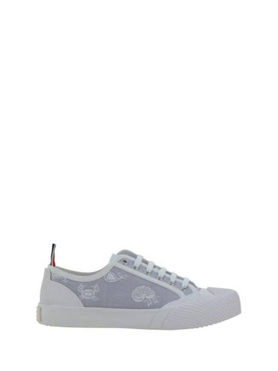 Three Stripe Tab Rugby Low Top Sneakers Blue - THOM BROWNE - BALAAN 2