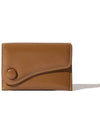 Dot Saddle Slim Mini Transportation Card Wallet Cognac Wood - LE MASQUE - BALAAN 3