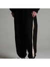 Side slit set up embroidered jogger pants black - TENER - BALAAN 2