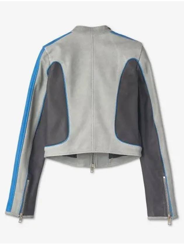 L Fox Biker Jacket Light Blue A088000QWTQ9BL - DIESEL - BALAAN 1