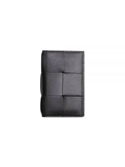 Maxi Intrecciato Flap Card Wallet Black - BOTTEGA VENETA - BALAAN 2