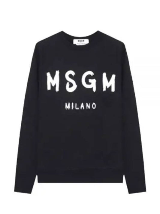 Women's Logo Sweatshirt Black - MSGM - BALAAN 2