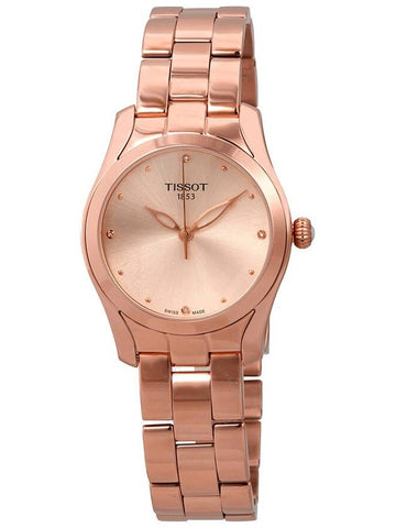 Tissot T-Wave Rose Diamond Dial Ladies Watch T112.210.33.456.00 - TISSOT - BALAAN 1