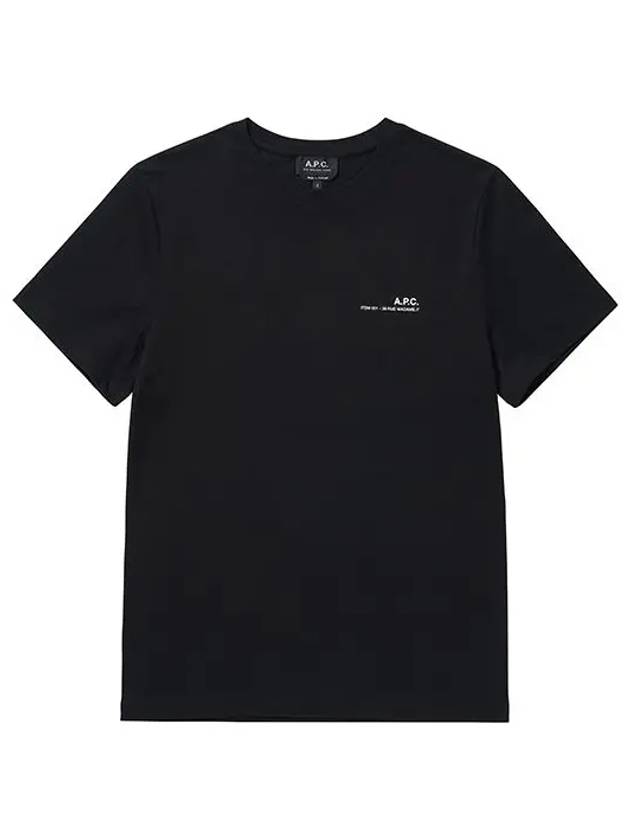 Men's Item Logo Cotton Short Sleeve T-Shirt Black - A.P.C. - BALAAN 3