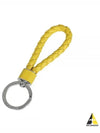 Intrecciato Leather Key Holder Yellow - BOTTEGA VENETA - BALAAN 2