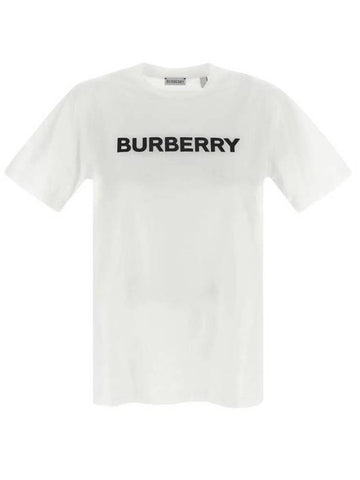 Logo Cotton Short Sleeve T-Shirt White - BURBERRY - BALAAN 1