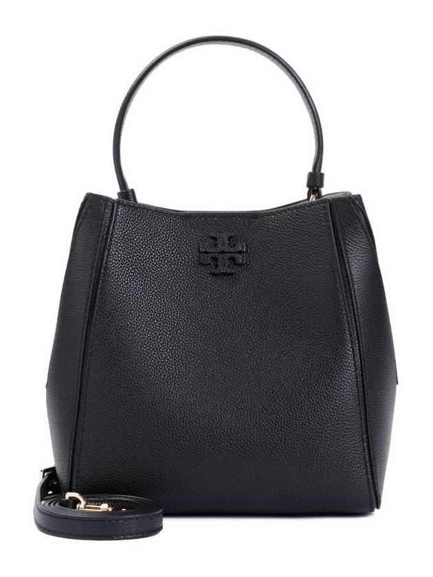 Mcgraw Logo Small Bucket Bag Black - TORY BURCH - BALAAN 3