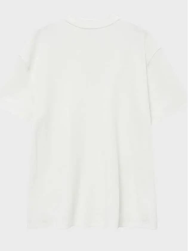 Ribbed Mock Neck Half Short Sleeve T-Shirt White - NOIRER - BALAAN 4