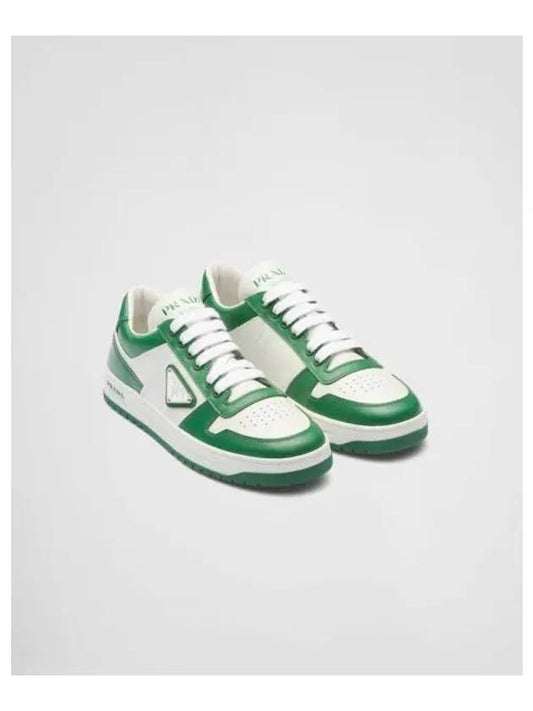 Downtown Perforated Leather Low Top Sneakers White Mango - PRADA - BALAAN 2