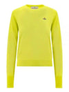 Women's Bea Jumper Embroidered Logo Knit Top Yellow - VIVIENNE WESTWOOD - BALAAN 2