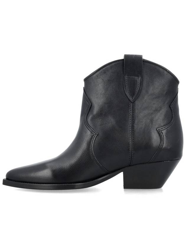 Women's Dewina Leather Middle Boots Black - ISABEL MARANT - BALAAN 4