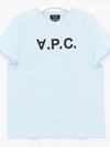 VPC Logo Organic Cotton Short Sleeve T-Shirt Blue - A.P.C. - BALAAN 4