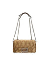 Baguette Chain Medium Shoulder Bag Brown - FENDI - BALAAN 1