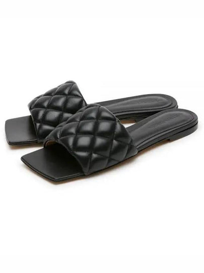 Padded Quilted Slippers Black - BOTTEGA VENETA - BALAAN 2