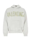 Tape Type Ribbed Pocket Large Fit Hoodie White - BALENCIAGA - BALAAN 2