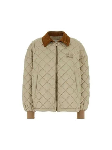 Logo Patch Quilted Jacket ML1087SOOO15PU F0036 - MIU MIU - BALAAN 1