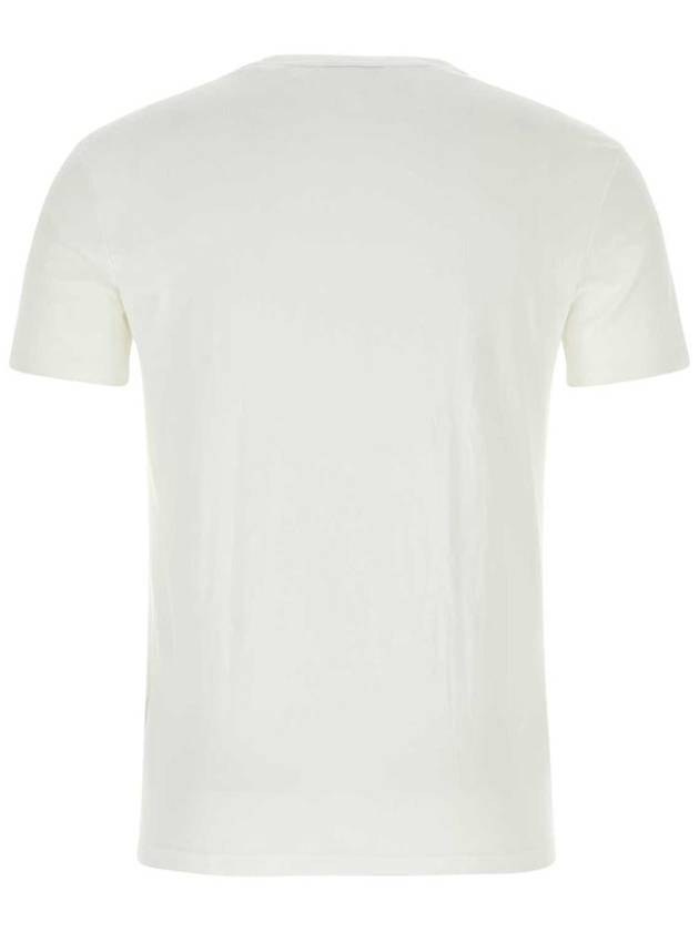 Cotton Crew Neck Short Sleeve T-Shirt White - TOM FORD - BALAAN 3