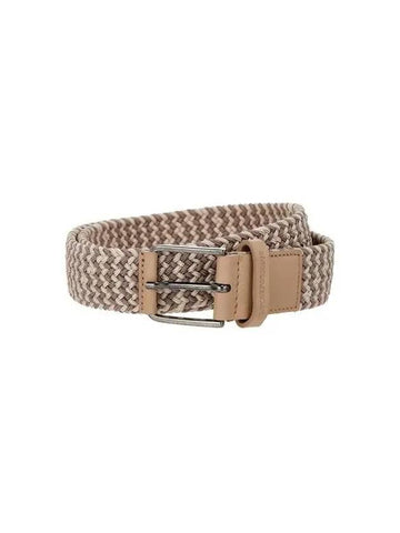 Men s Stretch Braid Belt Beige 270584 - EMPORIO ARMANI - BALAAN 1