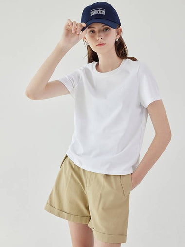 Women's Mono Embroidery TShirt_Ivory - ARIFF - BALAAN 1