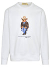 Polo Felpa Cowboy Bear Sweatshirt White - POLO RALPH LAUREN - BALAAN.